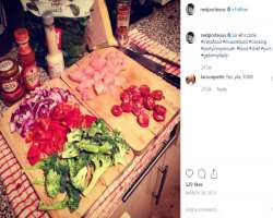 The hunk also knows to cook and shares his dishes on his Insta page often.